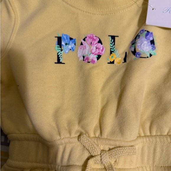 Ralph Lauren Yellow Dress with Floral Logo - Picture 3 of 8